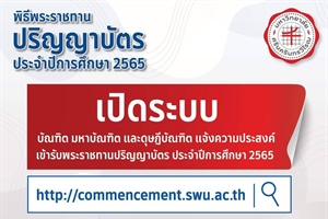บัณฑิตมหาบัณฑิต และดุษฎีบัณฑิต แจ้งความประสงค์เข้ารับพระราชทานปริญญาบัตร ประจำปีการศึกษา 2565