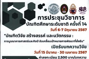 การประชุมวิชาการบัณฑิตศึกษาระดับชาติ ครั้งที่14 (มหาวิทยาลัยศิลปากร)
