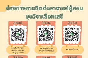 ประชาสัมพันธ์ช่องทางการติดต่ออาจารย์ผู้สอน ชุดวิชาเลือกเสรี ภาคเรียนที่ 1/2567 คณะบริหารธุรกิจเพื่อสังคม (ZBS)
