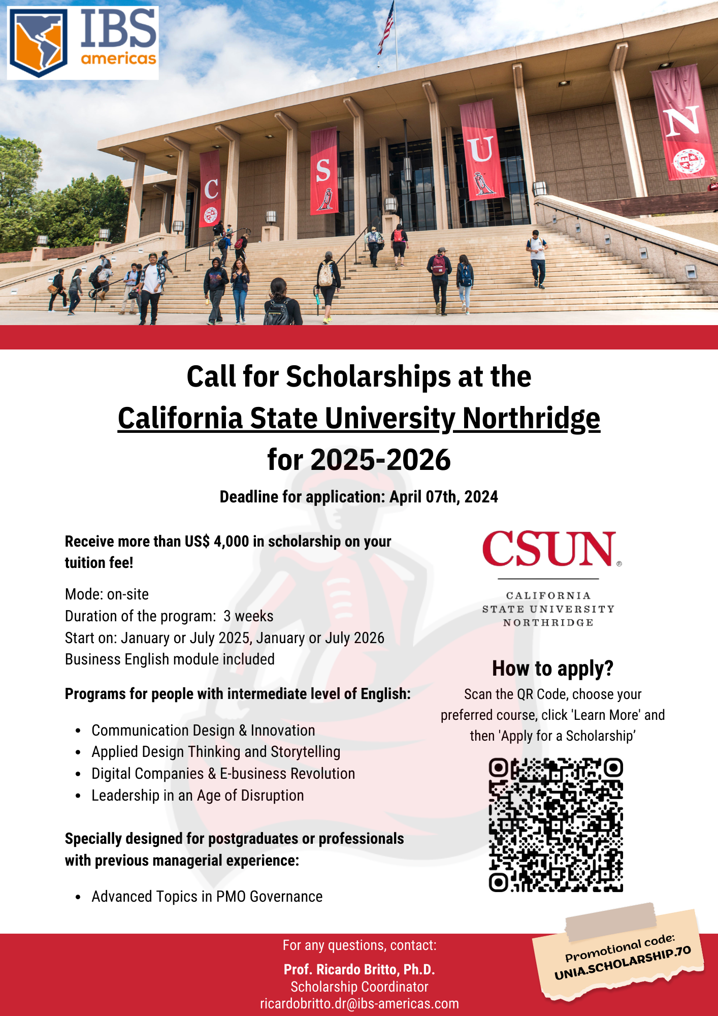 SCHOLARSHIPS AT THE CALIFORNIA STATE UNIVERSITY NORTHRIDGE 20252026