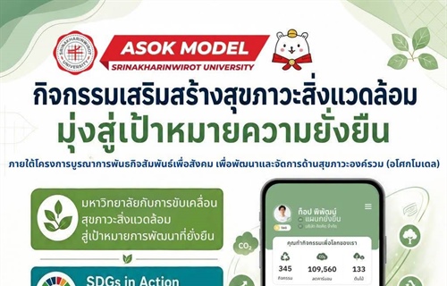 กิจกรรม **“เสริมสร้างสุขภาวะสิ่งแวดล้อม มุ่งสู่เป้าหมายความยั่งยืน”**...