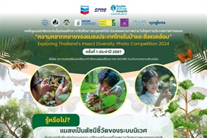 เชิญชวนส่งผลงานเข้าประกวดภาพถ่ายในหัวข้อ "ความหลากหลายของแมลงประเทศไทยในป่าและสิ่งแวดล้อม"