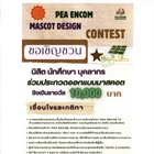บริษัท พีอีเอ เอ็นคอม อินเตอร์เนชั่นแนล จำกัด ขอเชิญชวนนักเรียน นิสิต และบุคลากรที่สนใจเข้าร่วมการ ประกวดออกแบบมาสคอต